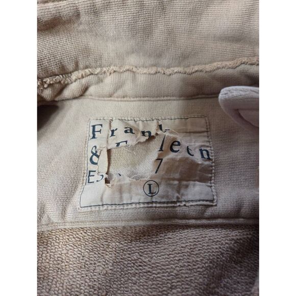 Frank & Eileen  Eileen Sweatshirt Button Up Triple Fleece in toasted brown/tan s - Picture 3 of 5
